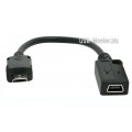 Переходник Micro-USB (Male, штекер) ‒ Mini-USB (Female, мама) OTG, кабель, адаптер