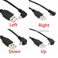 Кабель USB - Micro-USB, угловой 90°