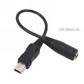 Кабель Mini-USB (Male, папа) ‒ AUX 3.5 mm (Female, мама), для Gopro Hero 3, 3+, 4