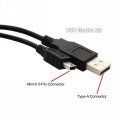 Y-сплиттер 2xUSB (Male, папа) ‒ Mini-USB (Male, папа) кабель, удлинитель