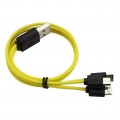 Зарядный кабель 4x Micro-USB (Male, папа) - USB 2.0 (Male, папа)