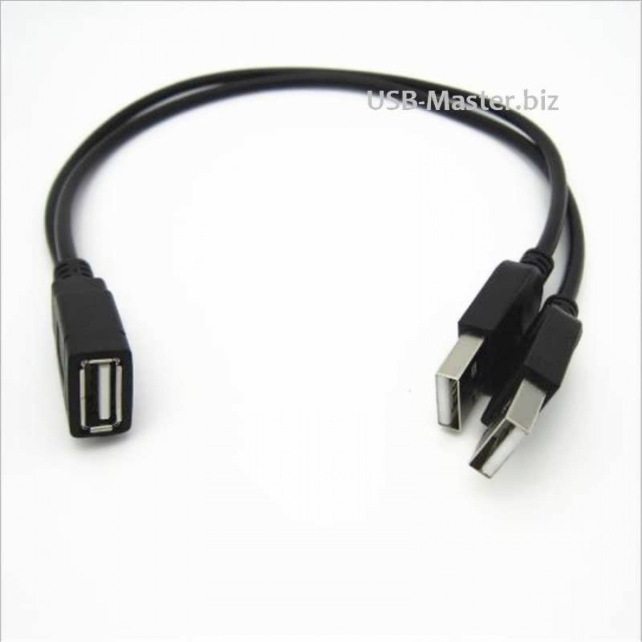 ≡ Y-разветвитель【USB (Female) ‒ 2x USB (Male)】кабель, сплиттер .