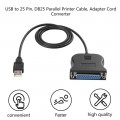 Кабель USB (Male, папа) - LPT, DB25, IEEE 1284 (Female, мама) параллельный адаптер для принтера