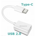 Type-C (Male, папа) - USB 2.0 (Female, мама) OTG кабель для подключения флешки, мышки, клавиатуры