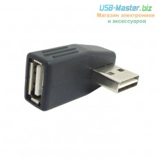 Переходник USB двусторонний, угловой 90°