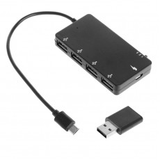 Micro-usb Хаб на 4 USB порта + зарядка