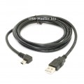Кабель USB (Male, папа) ‒ Mini-USB (Male, папа), OTG, угловой 90°