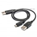 Y-сплиттер USB (Male, папа) ‒ Micro-USB (Male, папа) для внешних жестких дисков HDD/SSD