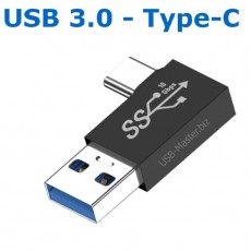 Переходник USB 3.0 - Type-C, Угловой 90°