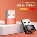 Переходник Type-C (Female, мама) - USB 3.0 (Male, папа), 10 Aмпер, Fast Charge, OTG