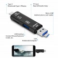 Кардридер 3-в-1, USB 3.0/Micro-USB/Type-C, для Micro SD-карт, OTG