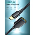 Кабель, Адаптер USB 3.0 (Female, мама) - Type-C (Male, папа), OTG, Premium
