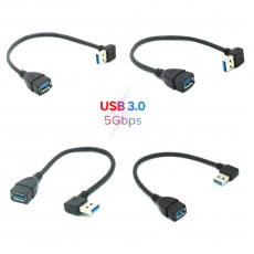 Угловой кабель USB 3.0 M/F, 90 градусов