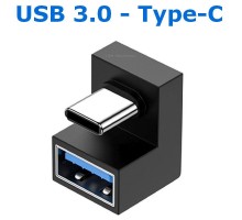 Адаптер USB 3.0 - Type-C 180° для зарядки