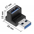 Угловой Переходник USB 3.0 (Male, папа) - USB 3.0 (Female, мама), OTG